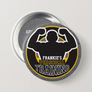 Badge Rond 7,6 Cm Entraîneur du GYM Power Training Fitness Custom
