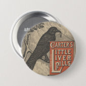 Badge Rond 7,6 Cm Ephémère des pilules du petit foie de Carter (Devant & derrière)