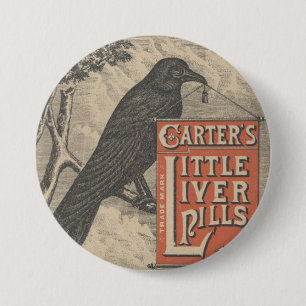 Badge Rond 7,6 Cm Ephémère des pilules du petit foie de Carter