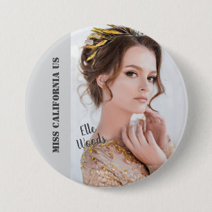 Badge Rond 7,6 Cm Épingle à bouton de concours de beauté - Texte fon