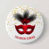 Badge Rond 7,6 Cm Épingle du bouton Mardi Gras (Devant)