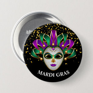 Badge Rond 7,6 Cm Épingle du bouton Mardi Gras