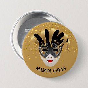 Badge Rond 7,6 Cm Épingle du bouton Mardi Gras