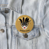 Badge Rond 7,6 Cm Épingle du bouton Mardi Gras (En situation)
