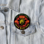 Badge Rond 7,6 Cm Épingle Jah Rastafari (En situation)