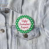 Badge Rond 7,6 Cm Épinglette de bouton d'expert de pull de Noël laid (En situation)