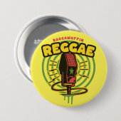 Badge Rond 7,6 Cm Épinglette de musique reggae (Devant & derrière)