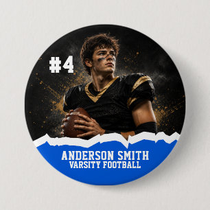 Badge Rond 7,6 Cm Épinglette personnalisée de football universitaire