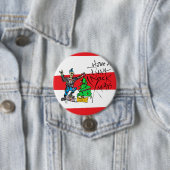 Badge Rond 7,6 Cm Épinglette PUNK ROCK NOËL (En situation)