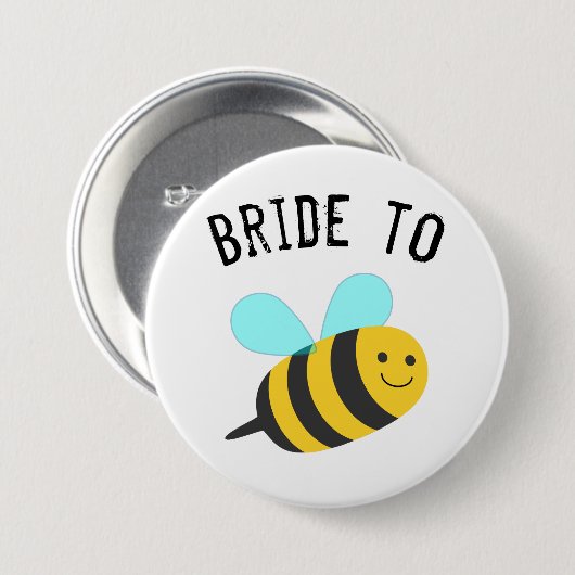 Badge Rond 7,6 Cm Épouse à Bee (Devant & derrière)