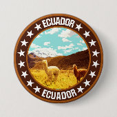 Badge Rond 7,6 Cm Équateur (Devant)