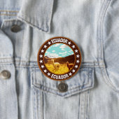 Badge Rond 7,6 Cm Équateur (En situation)