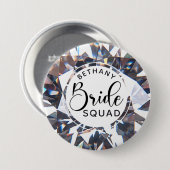 Badge Rond 7,6 Cm Équipe Chic Diamond Bride Personnalisée (Devant & derrière)