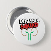 Badge Rond 7,6 Cm Équipe de dialyse (Devant & derrière)