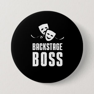 Badge Rond 7,6 Cm Équipe de théâtre Boss Backstage