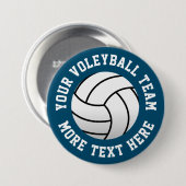 Badge Rond 7,6 Cm Équipe de volley-ball (Devant & derrière)