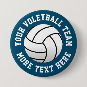 Badge Rond 7,6 Cm Équipe de volley-ball