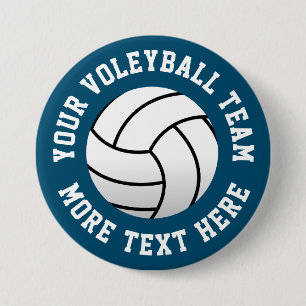 Badge Rond 7,6 Cm Équipe de volley-ball