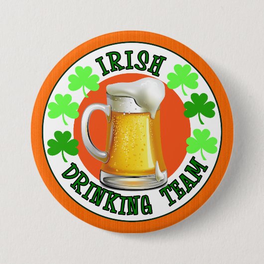 Badge Rond 7,6 Cm Équipe d'Irlande (Devant)