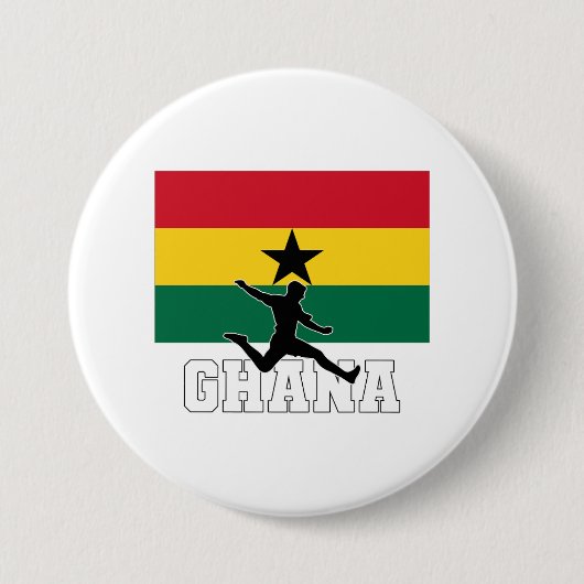 Badge Rond 7,6 Cm Équipe du Ghana de football (Devant)