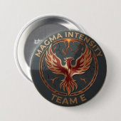 Badge Rond 7,6 Cm Équipe E – Emblème MAGMA INTENSITY | Fiery Power L (Devant & derrière)