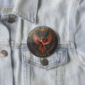 Badge Rond 7,6 Cm Équipe E – Emblème MAGMA INTENSITY | Fiery Power L (En situation)