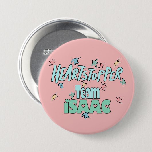 Badge Rond 7,6 Cm Équipe Isaac Pink (Devant & derrière)