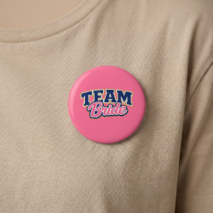 Badge Rond 7,6 Cm Équipe Mariée Mariage Party Gras