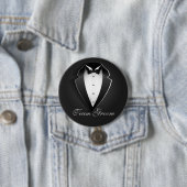 Badge Rond 7,6 Cm Équipe Smoking Élégant Tuxedo (En situation)