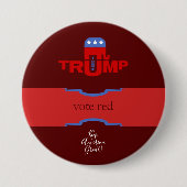 Badge Rond 7,6 Cm Équipe Trump Républicain (Devant)
