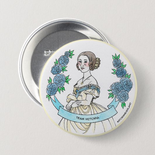 Badge Rond 7,6 Cm Équipe Victoria (Devant & derrière)