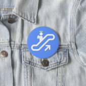 Badge Rond 7,6 Cm Escalator au ciel ! (En situation)