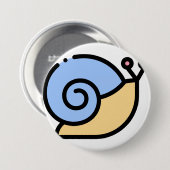 Badge Rond 7,6 Cm Escargot (Devant & derrière)