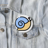 Badge Rond 7,6 Cm Escargot (En situation)
