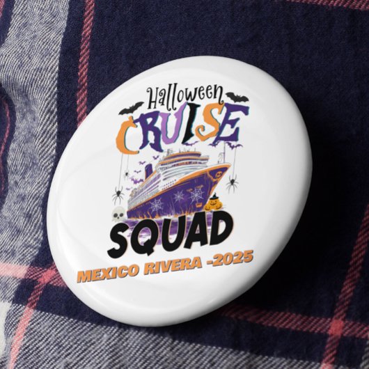 Badge Rond 7,6 Cm Escouade de croisière Halloween sur mesure