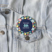 Badge Rond 7,6 Cm Espèces de requins mignons (En situation)