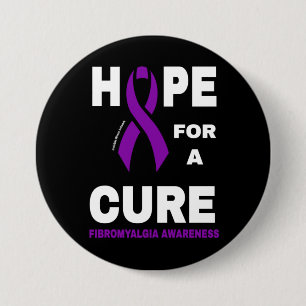 Badge Rond 7,6 Cm Espoir d'un remède...Fibro