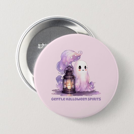 Badge Rond 7,6 Cm Esprits doux d'Halloween (Devant & derrière)
