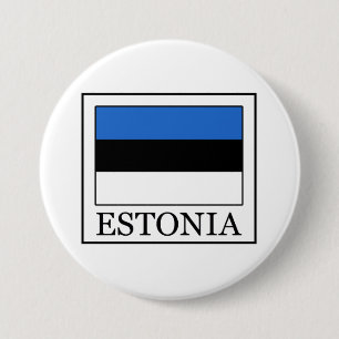 Badge Rond 7,6 Cm Estonie