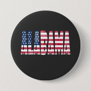 Badge Rond 7,6 Cm État de l'Alabama