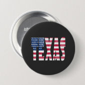 Badge Rond 7,6 Cm État du Texas (Devant & derrière)