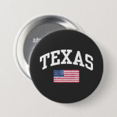 Badge Rond 7,6 Cm État du Texas (Devant & derrière)
