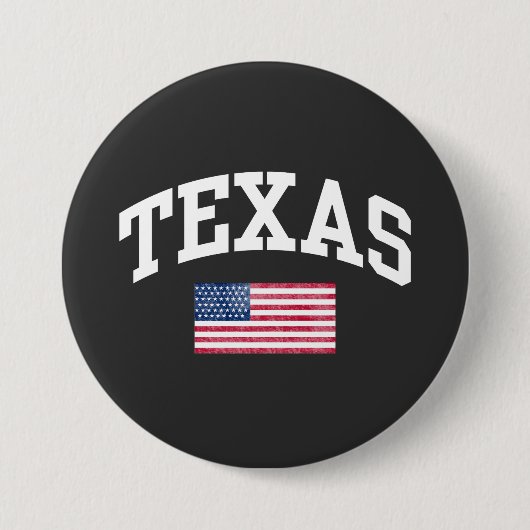 Badge Rond 7,6 Cm État du Texas (Devant)