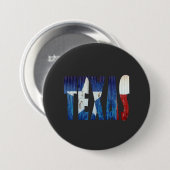 Badge Rond 7,6 Cm État du Texas (Devant & derrière)