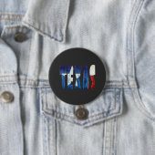 Badge Rond 7,6 Cm État du Texas (En situation)