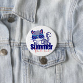 Badge Rond 7,6 Cm Été vibes chat cool (En situation)