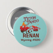 Badge Rond 7,6 Cm Étiquette nommée de bouton (Devant & derrière)