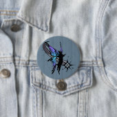 Badge Rond 7,6 Cm Étoile de chat cosmique (En situation)