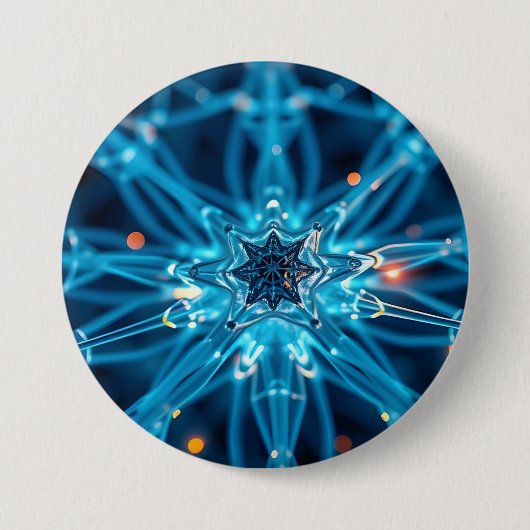 Badge Rond 7,6 Cm Étoile synaptique (Devant)