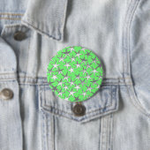 Badge Rond 7,6 Cm étoiles d'argent, sur vert citron (En situation)
